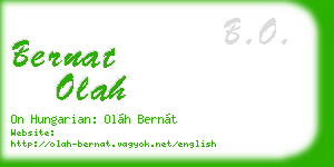 bernat olah business card